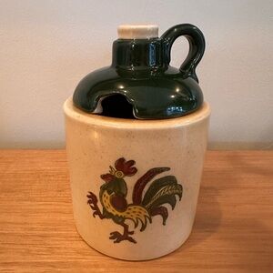 Metlox Poppytrail California Ceramic Sugar Bowl or Jam Jar Hand Painted Rooster